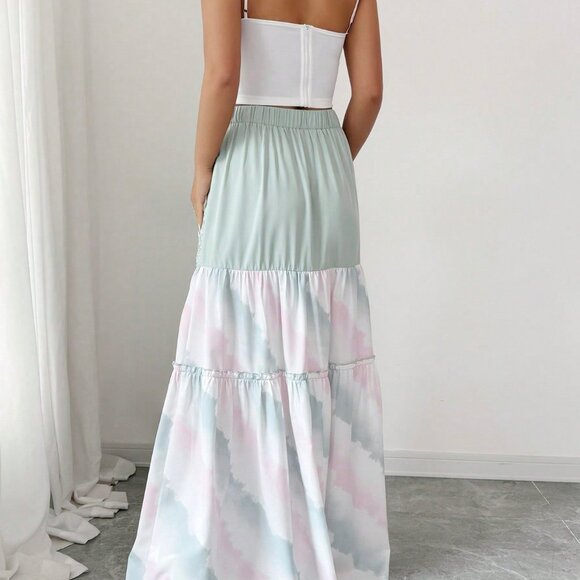 Multicolor Casual Women's Bohemian Holiday Skirt - Picture 2 of 6